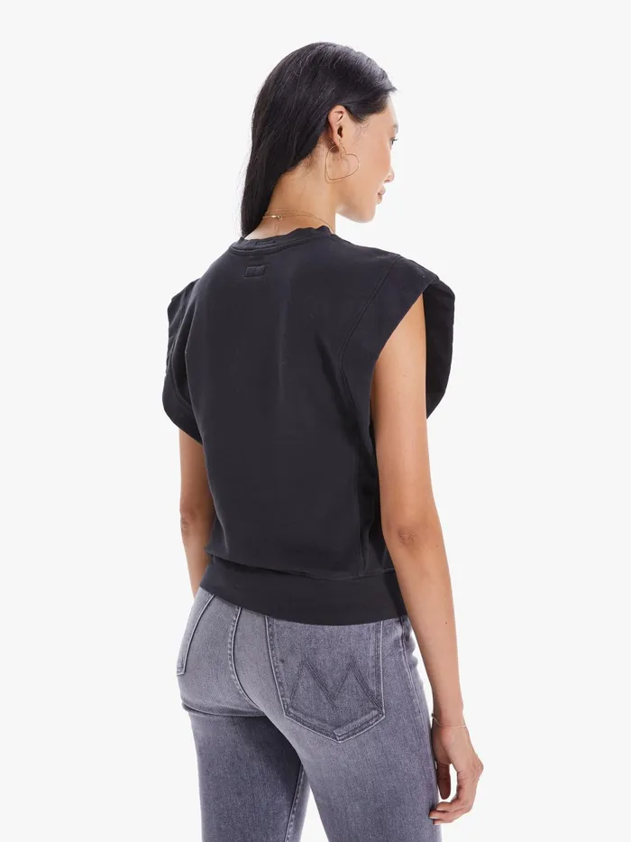 Women Tees Mother Denim The Sleeveless Slugger Black