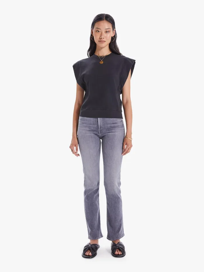 Women Tees Mother Denim The Sleeveless Slugger Black