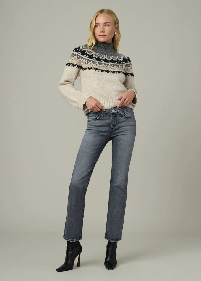 Women THE CELESTE FAIR ISLE SWEATER Oatmeal Charcoal Fair Isle Sweaters Joe8217s Jeans