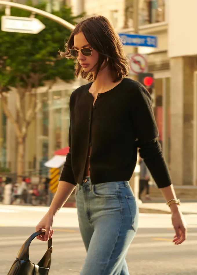 Women THE DANI CASHMERE CARDIGAN Black Tops Joe8217s Jeans