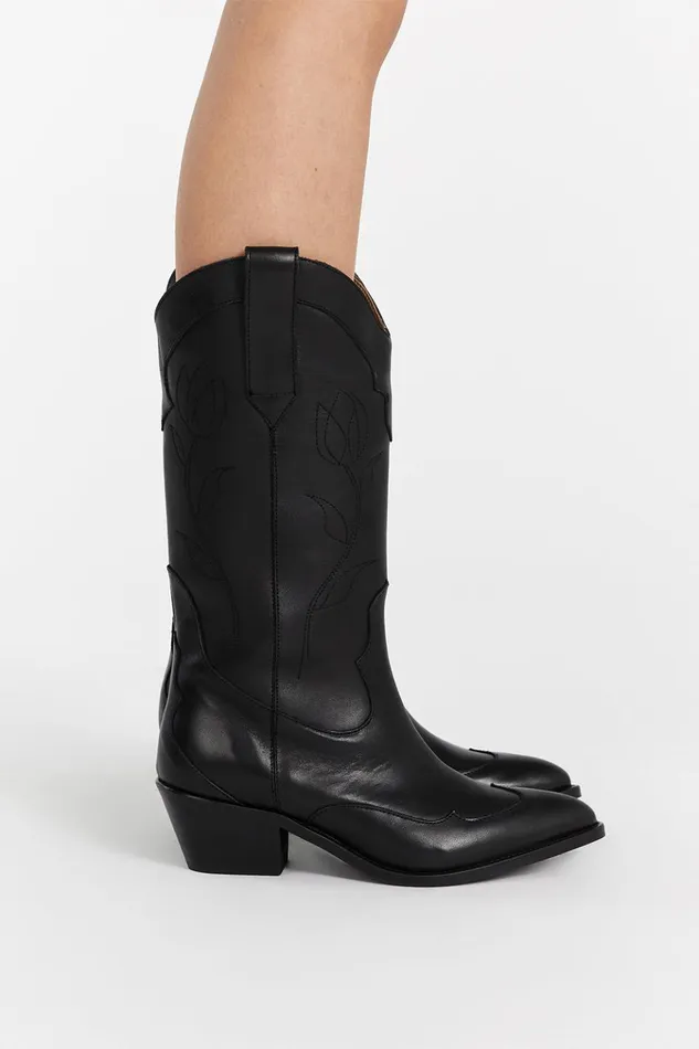 Women The Gift Shop DISSH ALOHAS LIBERTY BLACK LEATHER BOOTS
