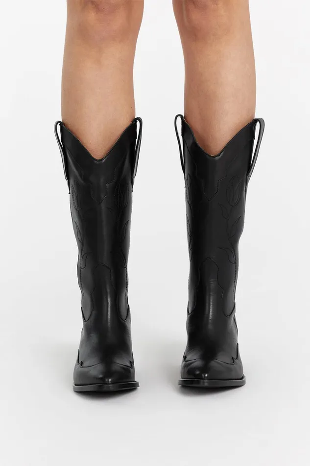 Women The Gift Shop DISSH ALOHAS LIBERTY BLACK LEATHER BOOTS