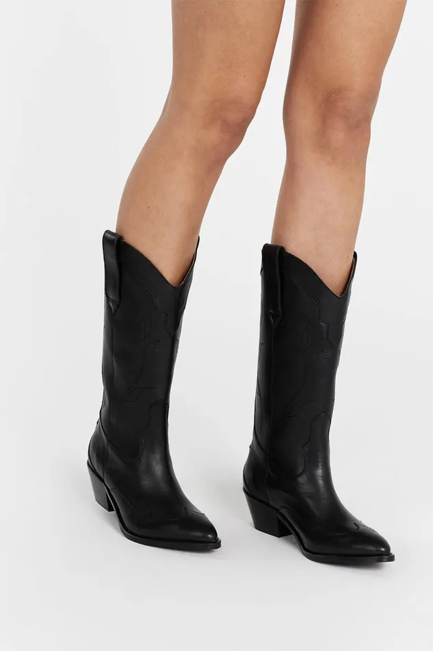Women The Gift Shop DISSH ALOHAS LIBERTY BLACK LEATHER BOOTS