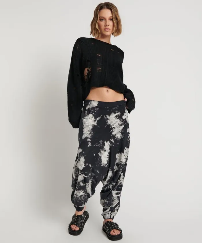 Women TIE DYE ORGANIC HAREM PANT One Teaspoon Bottoms
