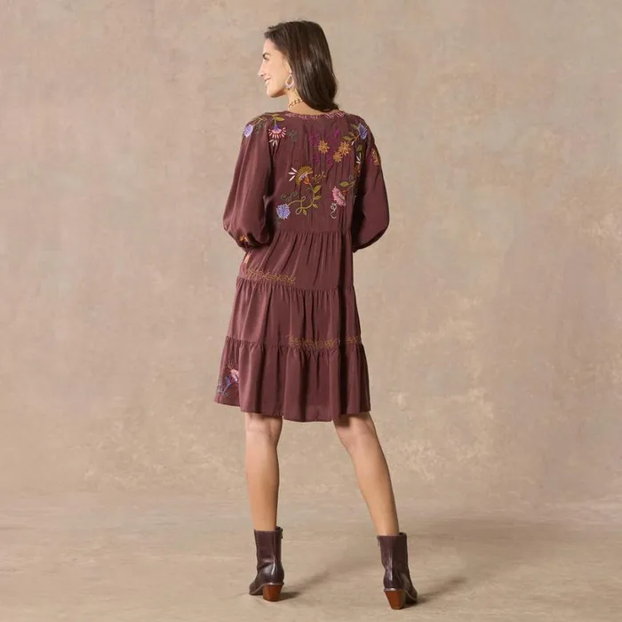 Women Toni Embroidered Dress Decadent Chocolate Sundance Catalog Dresses and Jumpsuits