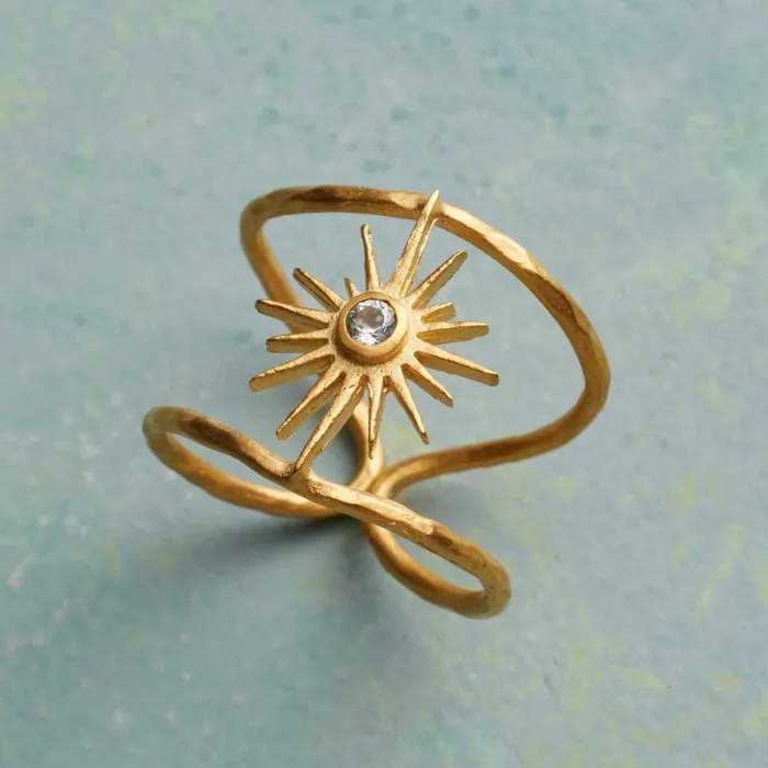 Women Topaz Sunburst Ring Sundance Catalog Rings