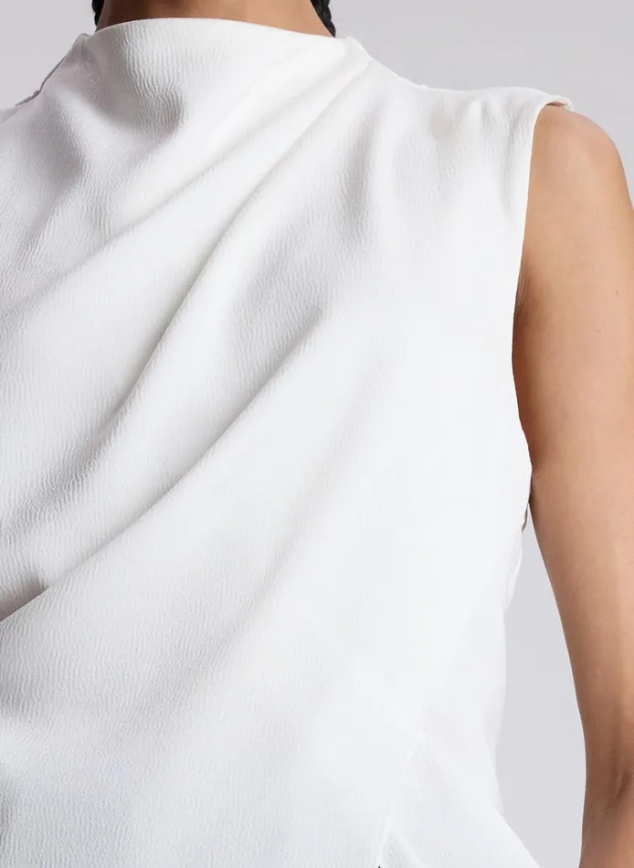 Women Tops ALC Amira Ruched Sleeveless Top Off White