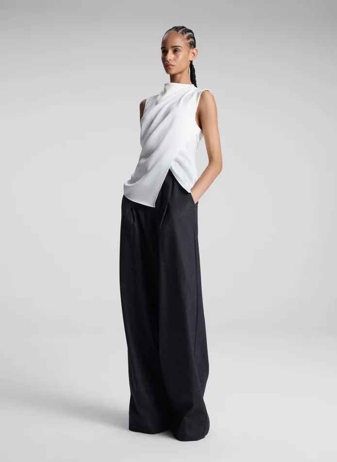 Women Tops ALC Amira Ruched Sleeveless Top Off White