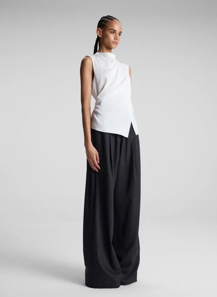 Women Tops ALC Amira Ruched Sleeveless Top Off White