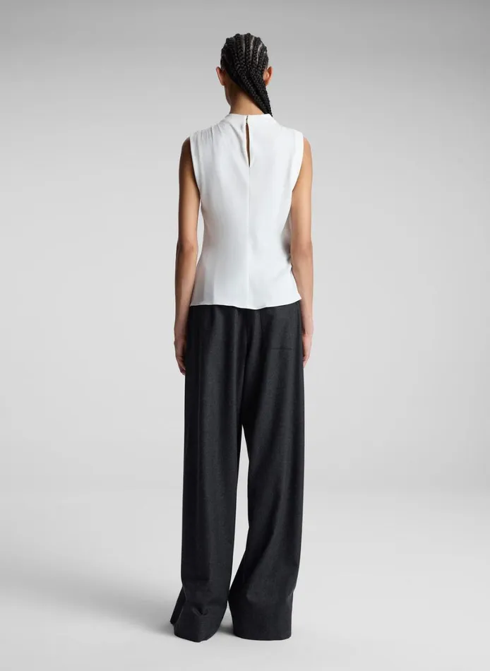 Women Tops ALC Amira Ruched Sleeveless Top Off White