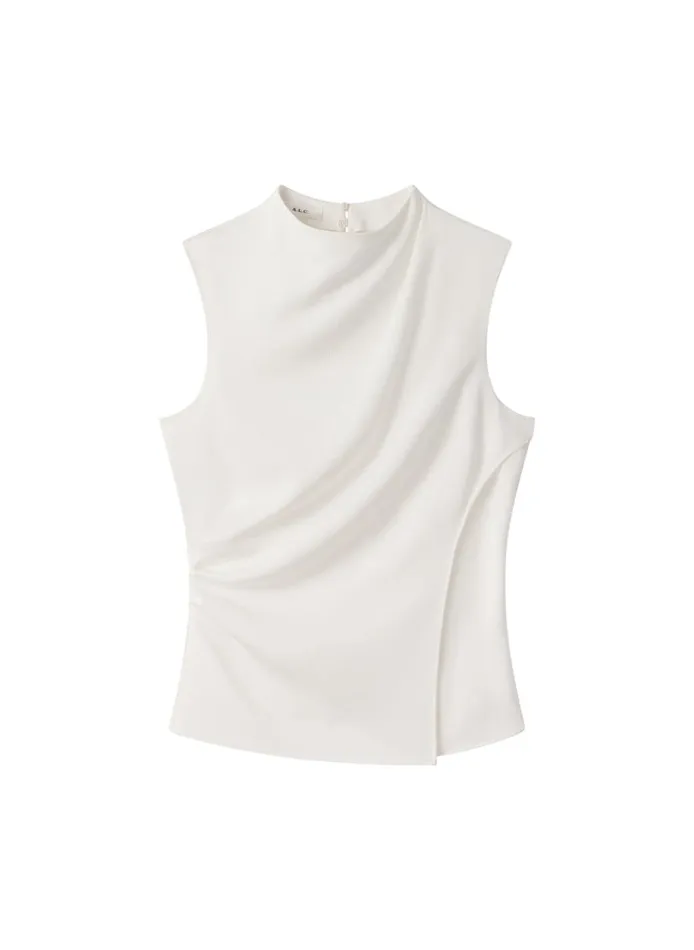 Women Tops ALC Amira Ruched Sleeveless Top Off White