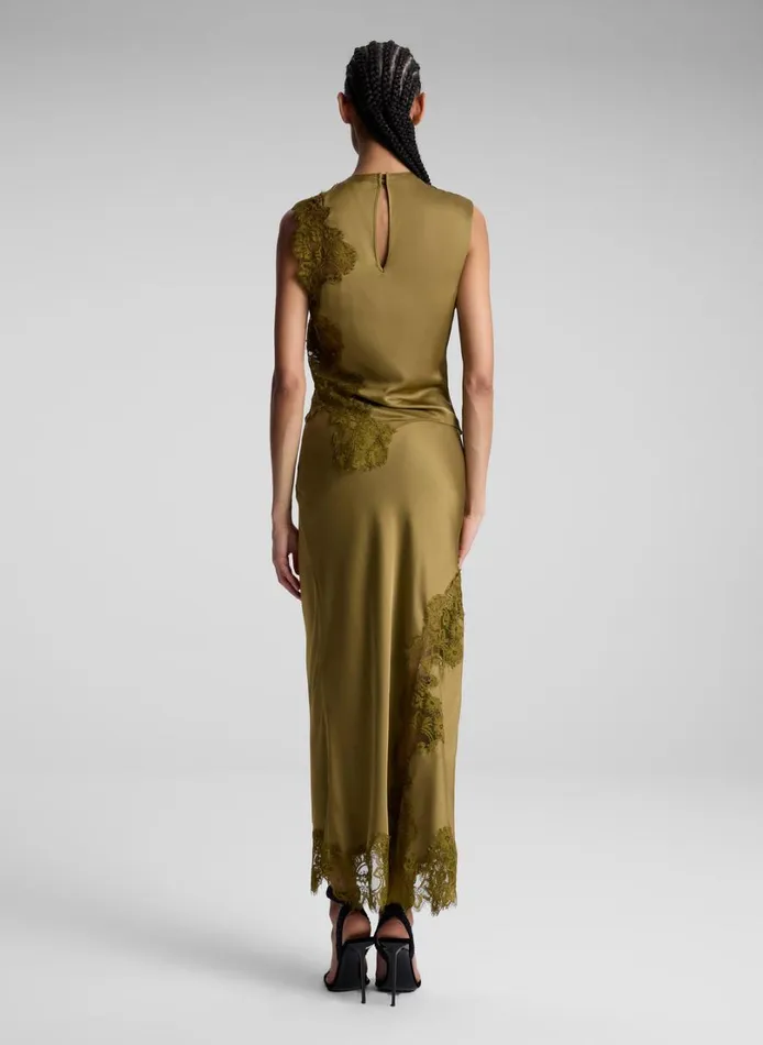 Women Tops ALC Gracie Satin And Lace Sleeveless Top Pyrite
