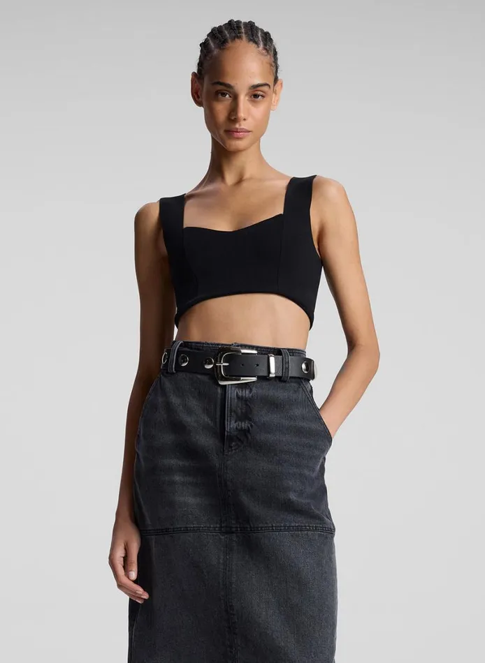 Women Tops ALC Jordana Compact Knit Bra Black