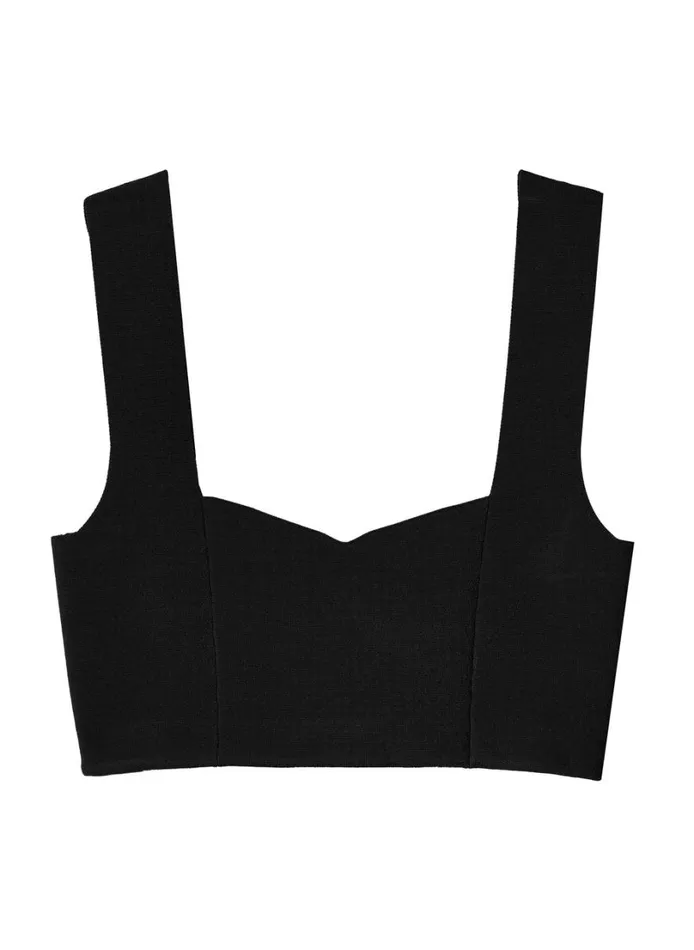 Women Tops ALC Jordana Compact Knit Bra Black