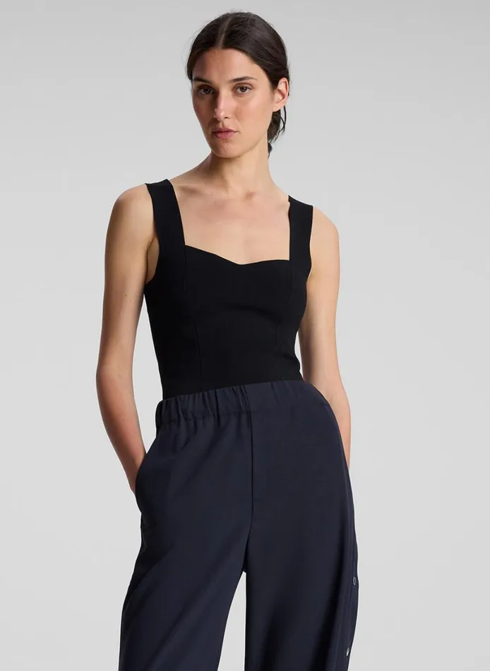Women Tops ALC Jordana Compact Knit Top Black