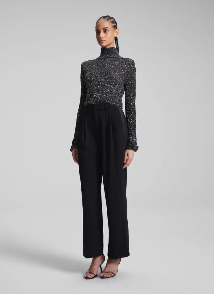 Women Tops ALC Kendall Sequin Embellished Top Blacksilver