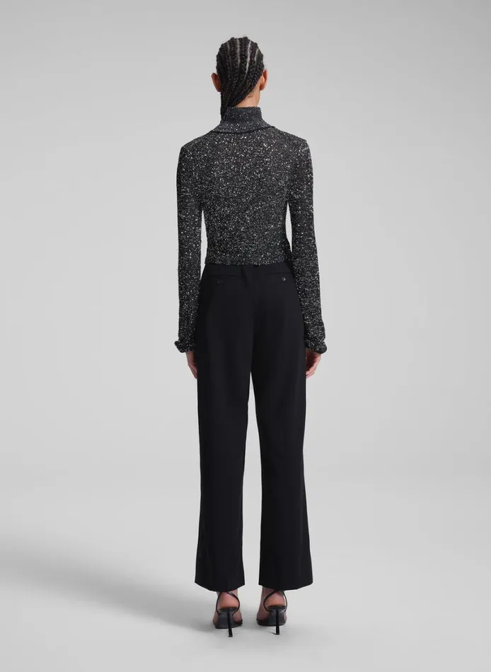 Women Tops ALC Kendall Sequin Embellished Top Blacksilver