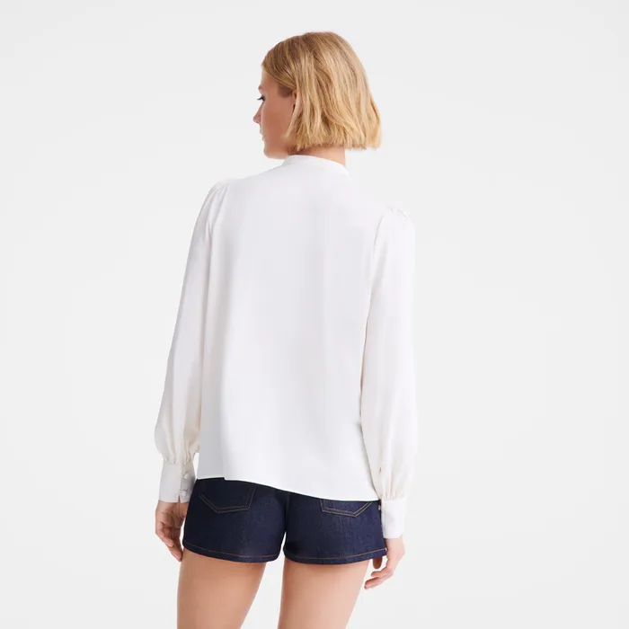 Women Tops and Blouses Longchamp Blouse Ecru Women Tops and Blouses Longchamp Blouse Ecru