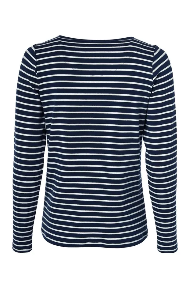 Women Tops Holland Cooper Padstow Long Sleeve Crew Neck Tee Ink Navy Natural Stripe Women Tops Holland Cooper Padstow Long Sleeve Crew Neck Tee Ink Navy Natural Stripe