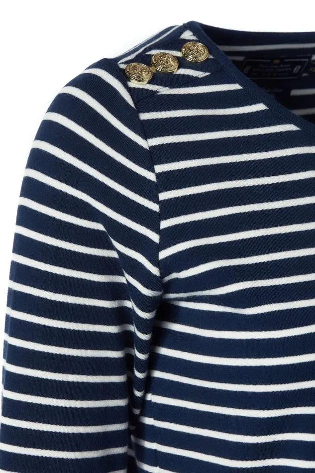 Women Tops Holland Cooper Padstow Long Sleeve Crew Neck Tee Ink Navy Natural Stripe Women Tops Holland Cooper Padstow Long Sleeve Crew Neck Tee Ink Navy Natural Stripe