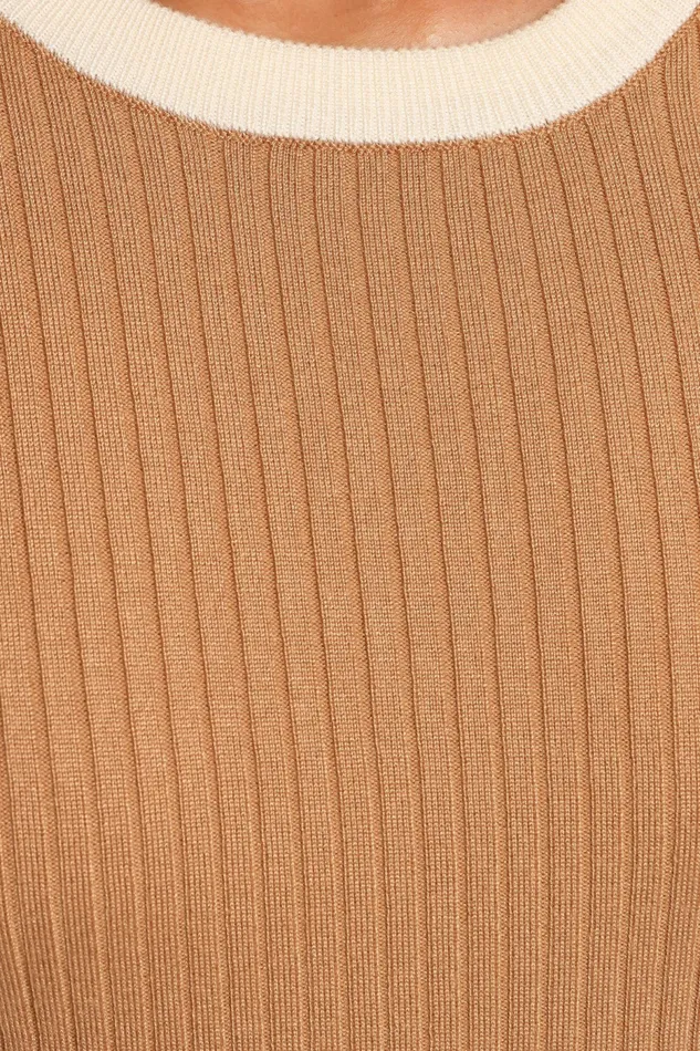 Women Tops Petal and Pup Lizbeth Knit Top Tan White