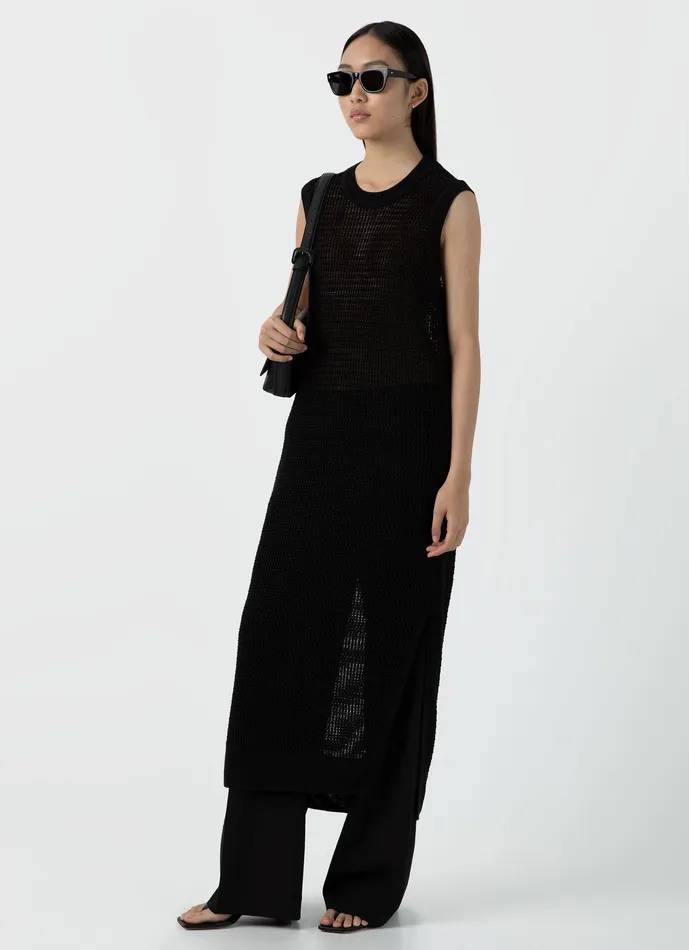 Women ussunspel Linen Mesh Dress Black Dresses and Skirts Women ussunspel Linen Mesh Dress Black Dresses and Skirts