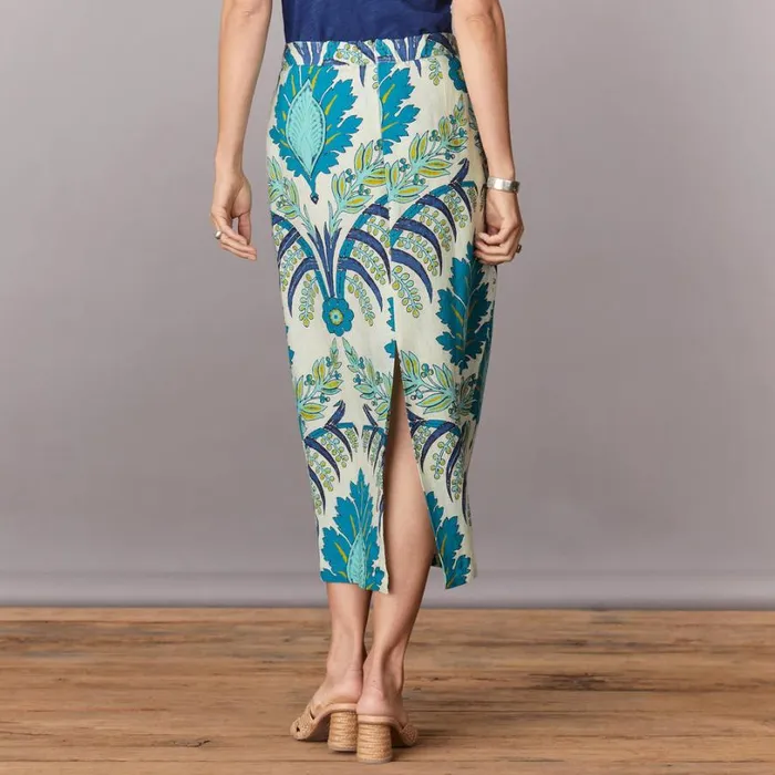 Women Verenia Linen Skirt Turquoise Sundance Catalog Skirts