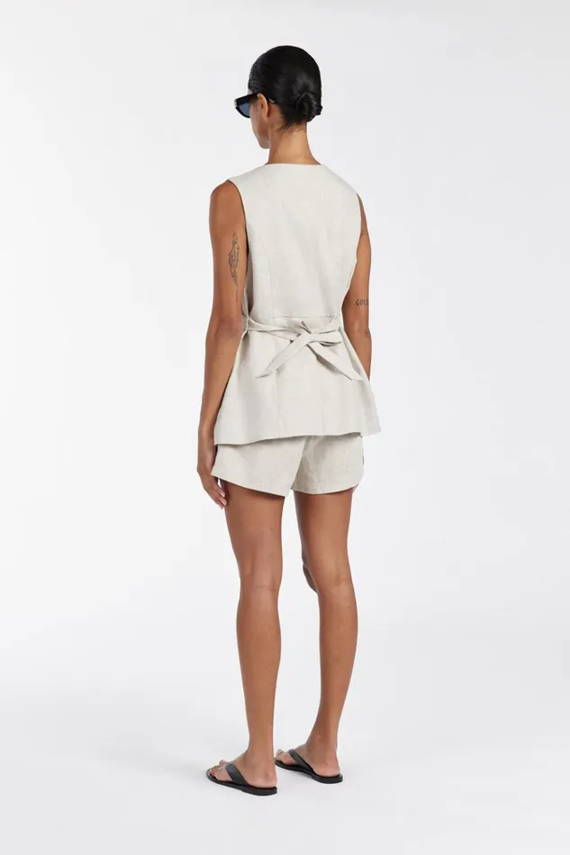 Women Vests DISSH ALESSIA NATURAL LINEN VEST