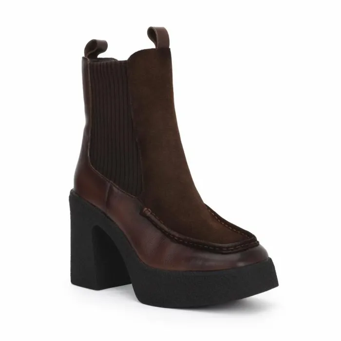 Women Vintage Havana Boots Booties HENRY 8211 BROWN Brown