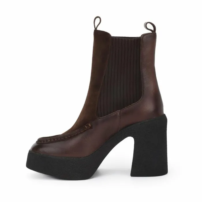 Women Vintage Havana Boots Booties HENRY 8211 BROWN Brown