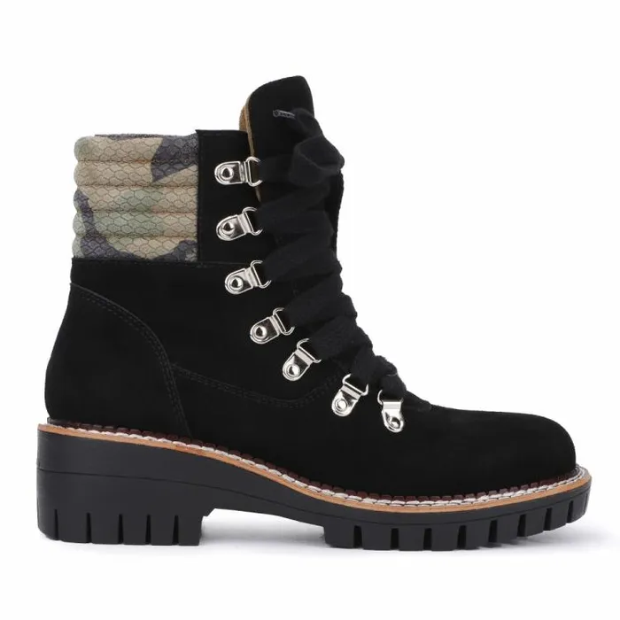 Women Vintage Havana Boots Booties Pontiac 8211 Black Camo Black Camo