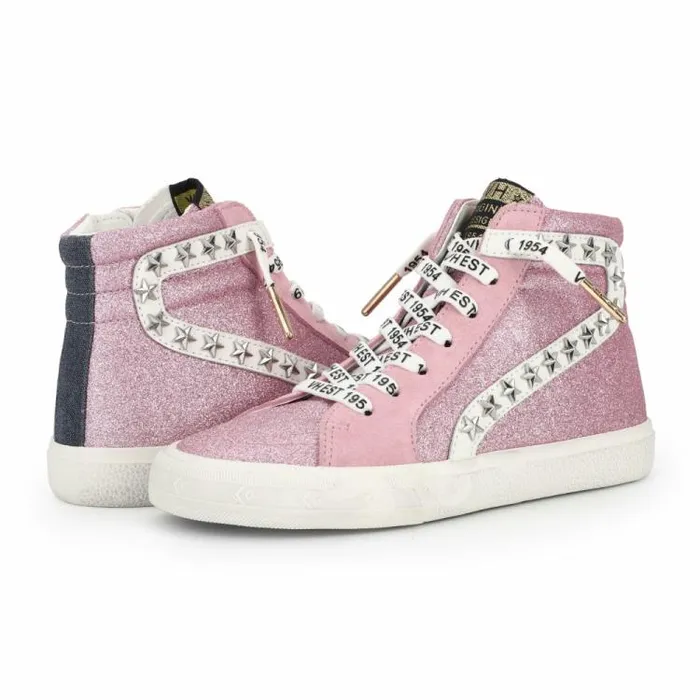 Women Vintage Havana High Tops KIDS WALLY HIGH 8211 PINK GLITTER Pink Glitter Women Vintage Havana High Tops KIDS WALLY HIGH 8211 PINK GLITTER Pink Glitter