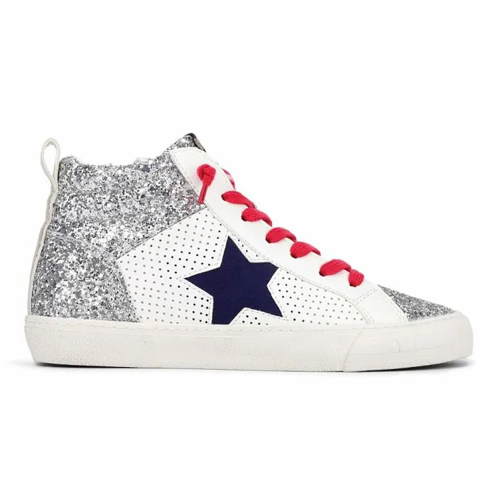Women Vintage Havana High Tops LESTER 8211 SILVER GLITTER MULTI Silver Glitter Multi