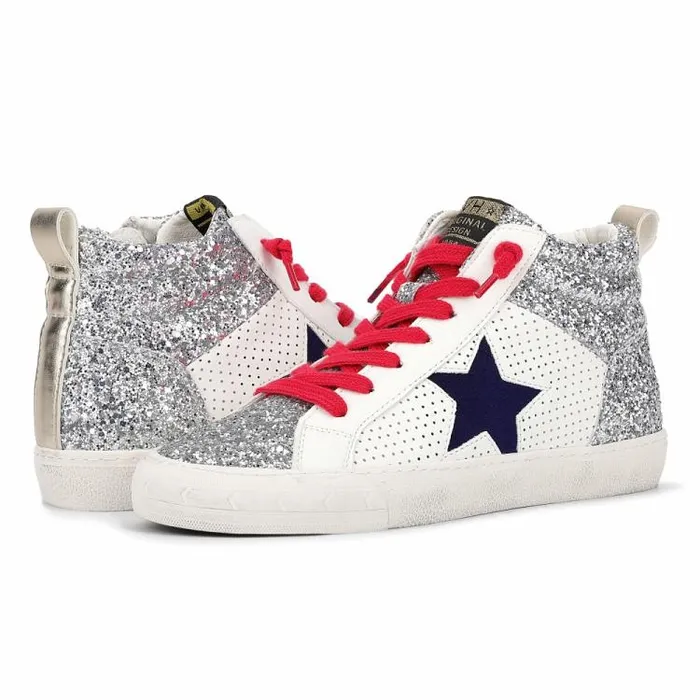 Women Vintage Havana High Tops LESTER 8211 SILVER GLITTER MULTI Silver Glitter Multi