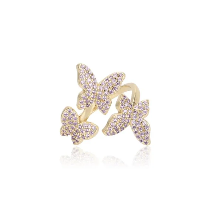 Women Vintage Havana Rings CRYSTAL 2 RING