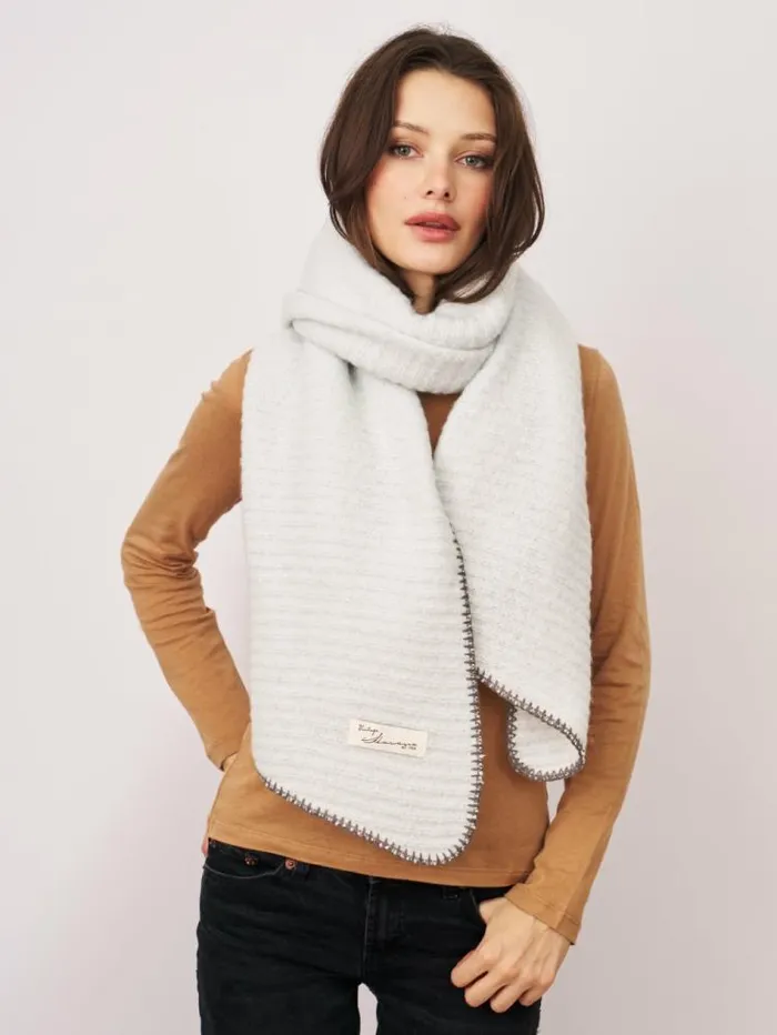 Women Vintage Havana Scarf Ruanas BLANKET STITCH KNIT SCARF 8211 GREYCHARCOAL Greycharcoal Women Vintage Havana Scarf Ruanas BLANKET STITCH KNIT SCARF 8211 GREYCHARCOAL Greycharcoal