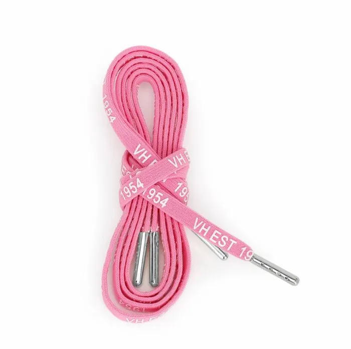 Women Vintage Havana Shoe Laces PINK WHITE SILVER TIP LACES Women Vintage Havana Shoe Laces PINK WHITE SILVER TIP LACES