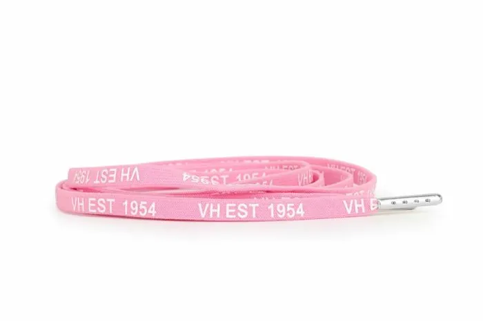 Women Vintage Havana Shoe Laces PINK WHITE SILVER TIP LACES Women Vintage Havana Shoe Laces PINK WHITE SILVER TIP LACES