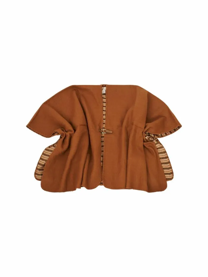 Women Vintage Havana Sweaters WHIPSTITCH RUANA 8211 TANIVORY One Size