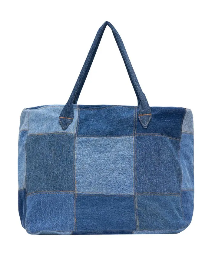 Women VINTAGE REWORKED PATCHWORK DENIM BAG One Teaspoon Bags