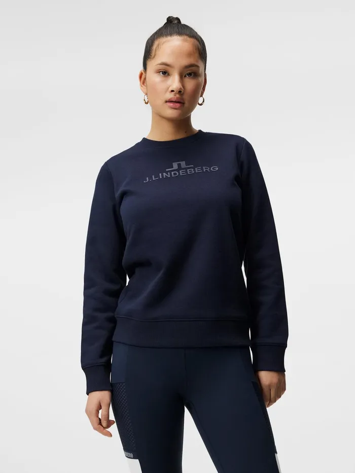 Women W Alpha Crew Neck JL Navy JLindeberg Sweaters