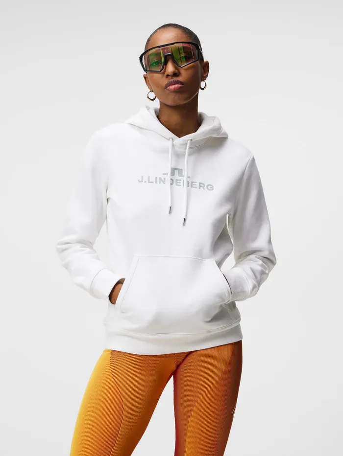 Women W Alpha Hood White JLindeberg Sweaters