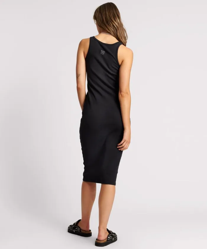 Women WASHED BLACK ONE TEASPOON RIB SINGLET DRESS One Teaspoon Midi and Maxi Dresses Women WASHED BLACK ONE TEASPOON RIB SINGLET DRESS One Teaspoon Midi and Maxi Dresses