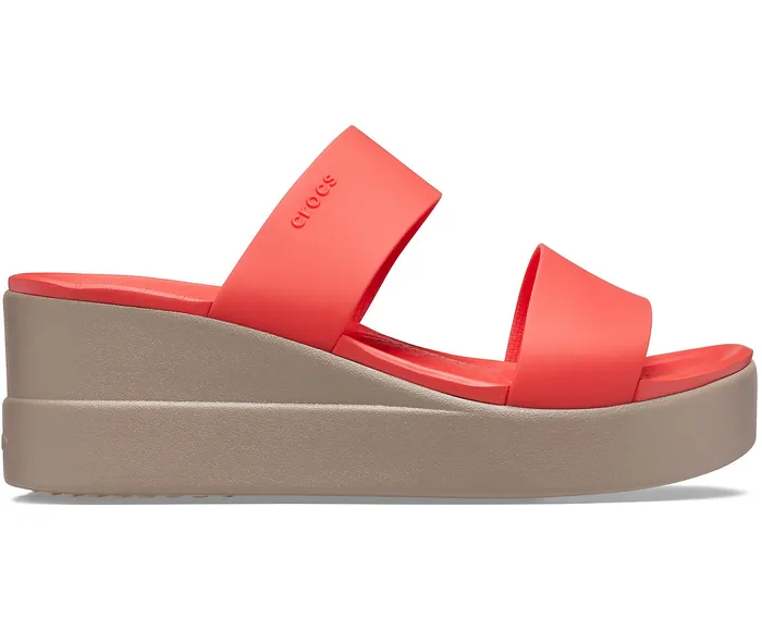 Women Wedges Crocs Crocs Brooklyn Mid Wedge Flame Mushroom