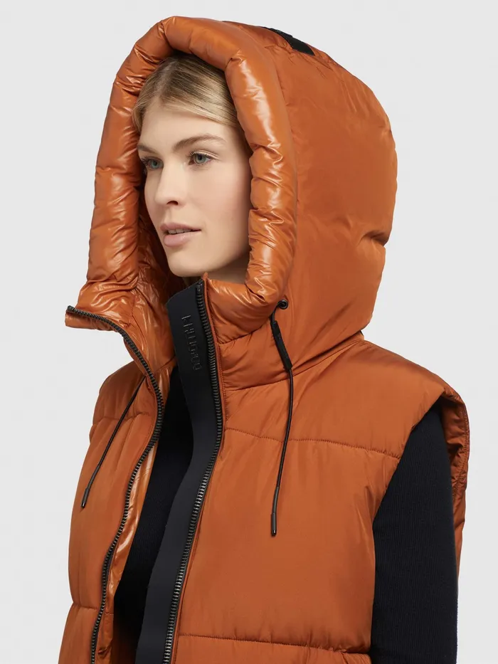 Women Weste EREY Orangebraun Orangebraun Quilted Vests KHUJO