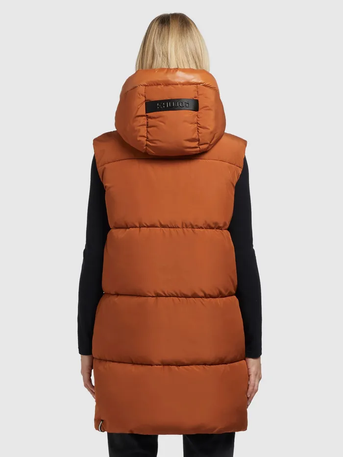 Women Weste EREY Orangebraun Orangebraun Quilted Vests KHUJO