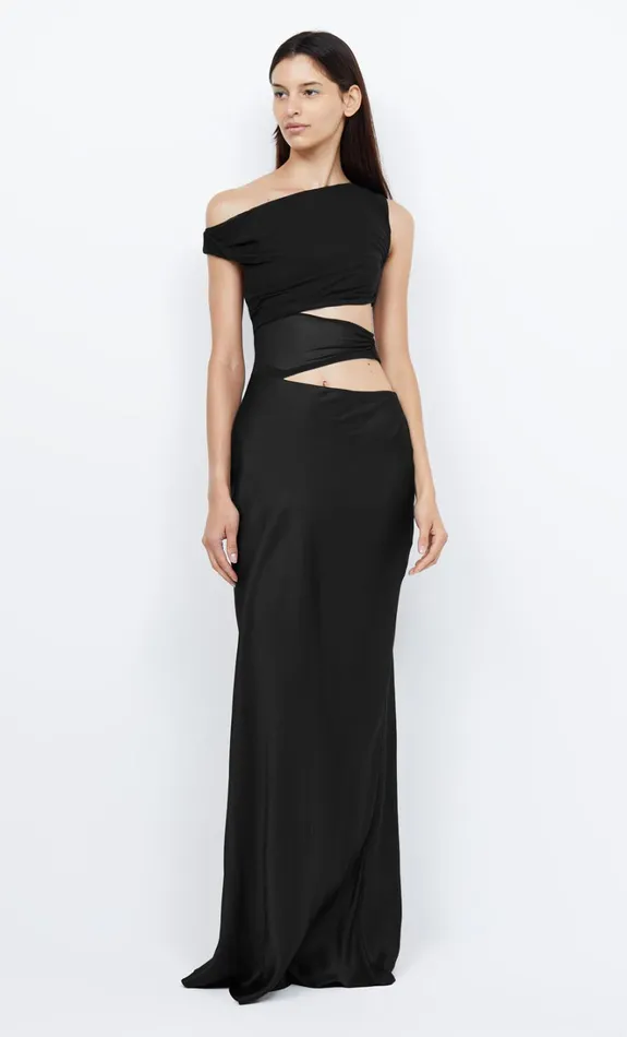 Women WHORL ASYM DRESS 8211 BLACK Bec Bridge Maxi Dresses