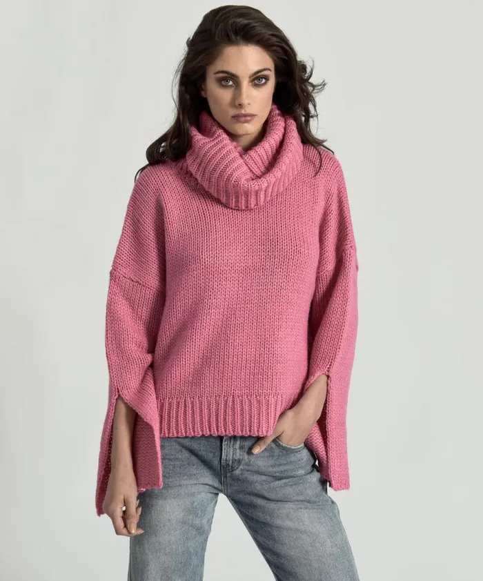Women WINONA KEYHOLE ROLL NECK SWEATER One Teaspoon Knitwear