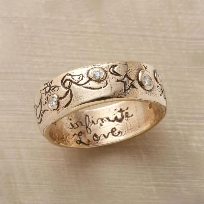 Women Yellow Gold Infinite Love Ring Sundance Catalog Rings