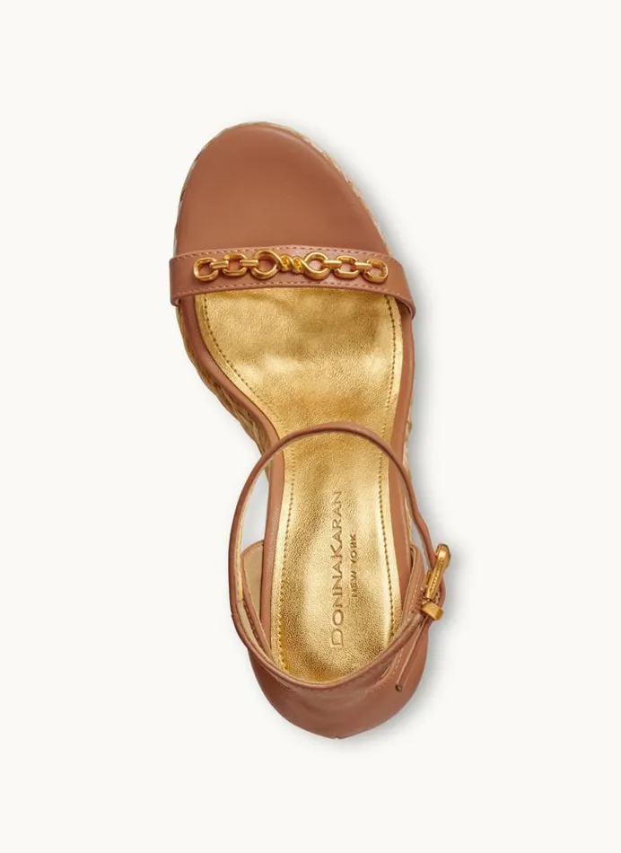 Women YULISSA ANKLE STRAP ESPADRILLE SANDAL Tan Donna Karan New York Sandals Women YULISSA ANKLE STRAP ESPADRILLE SANDAL Tan Donna Karan New York Sandals